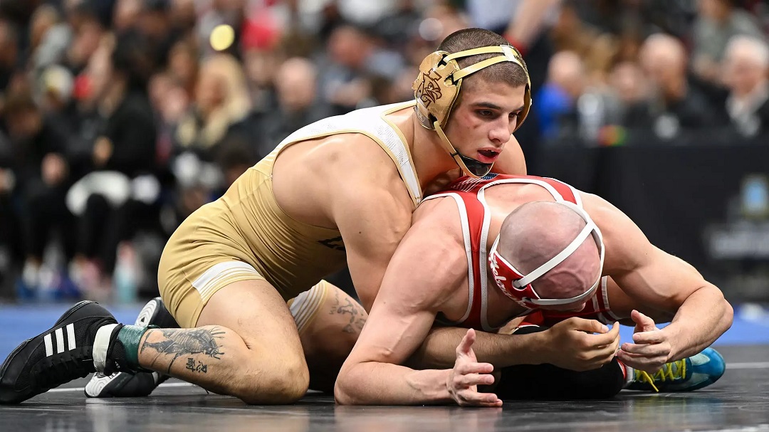 Luke Stanich (141) places third with a big win over NCAA finalist Brock Hardy.